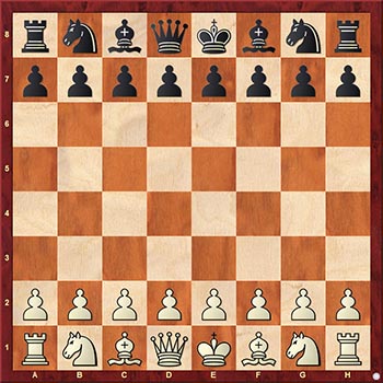 Диаграмма, показывающая шахматную доску из 64 одинаковых квадратов: Сетка 8 × 8